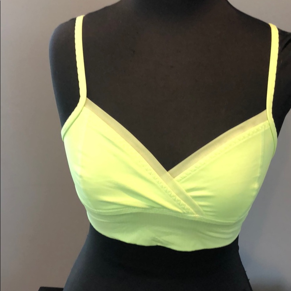 Lululemon chartreuse bra.